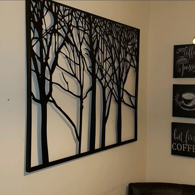 29x38 inch Tree Of Life Tác phẩm nghệ thuật Cắt laser kim loại cho sân vườn
